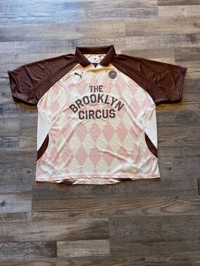 Puma Pink and Brown Brooklyn Circus Soccer Jersey